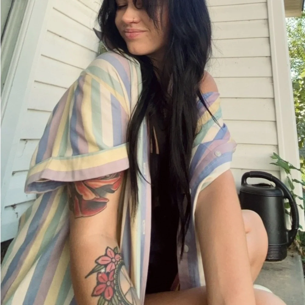 Universal Thread Multicolor Striped Shirt - Picture 2 of 7
